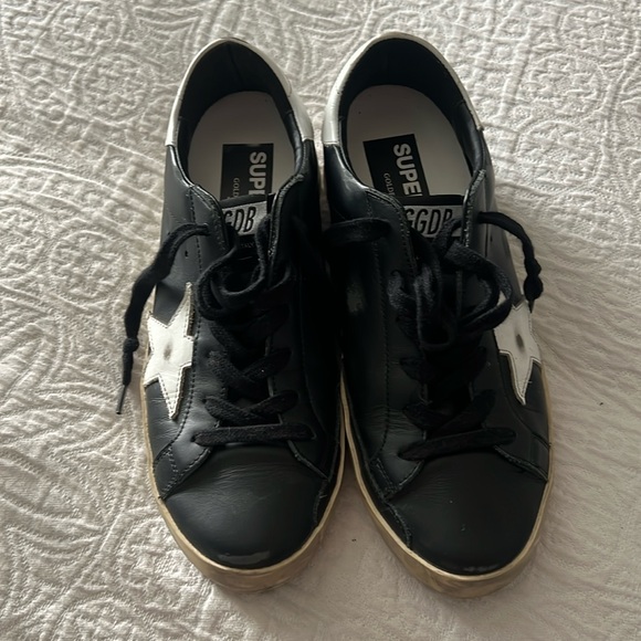 Golden Goose Black and White Sneakers - Picture 1 of 8